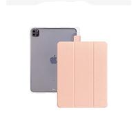 BAUBEY Magnetic Case Compatible with iPad Pro 11 2021/2020/2018, Multi-Angle Smart Stand Magnetic Cover with Pencil Holder, Auto Sleep/Wake Shockproof PU Leather Case for iPad Pro 11 (Pink)