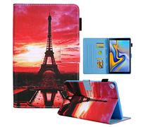 BAUBEY Magnetic Case for Samsung Galaxy Tab A810.5 inch 2021 Model(SM-X200/X205/X207), PU Leather Soft TPU Back Shell Shockproof Stand Cover with Card Holder & Pencil Holder (Iron Tower)