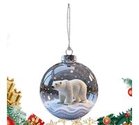 Baubles - 2.76 inches | Giant Inflatable Christmas Balls with 3D Decorative Design, Window, Garden | Christmas Clear Balls Ornament for Holiday Decor