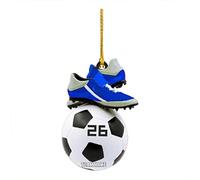 Baubles Christmas Decorations Xmas Balls Acrylic Personalised Christmas Ornaments For Football Players And Football Lovers Ornament Product For Family Owl Decorations Silver (Blue, One Size)