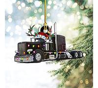 Baubles Clearance 1PC Christmas Ornaments Hanging Decoration Gift Product Personalized Family Iron Fire Truck, Excavator,Excavator Pendant for Christmas Wedding Party