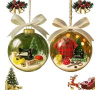 Baubles,Holiday Sewing Snow Globe Ornament,Xmas Tree Ball Decorations,Snow Globe Antique Sewing Machine Christmas Ornaments,Retro Sewing Machine-Themed Holiday Decor,Set with Hanging Decorations (A+B)