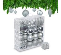 Baubles Ornaments Tree Decoration Christmas Set Classic Traditional Balls Bright