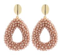 BaubleStar Handmade Bohemia Beaded Teardrop Dangle Earrings for Women, Resin, No Gemstone