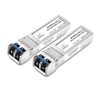 Baudcom 10GBASE-LR SFP+ transceiver 10KM, 10G SFP LR singlemode module Compatible with Cisco SFP-10G-LR, MA-SFP-10GB-LR, Ubiquiti UniFi UF-SM-10G, Mikrotik S+31DLC10D, Netgear AXM762, 2 Pack