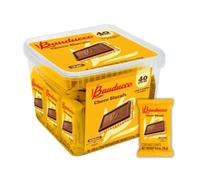 Bauducco Choco Biscuit Cookies - Crispy Chocolate-Covered Biscuits, Individually Wrapped for Snacking, Dessert, and Lunch Boxes, 25.3 oz (Pack of 40)