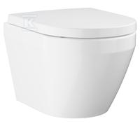 Wall Hung Toilet Set Grohe Euro Keramik compact with a toilet seat Alpine White 102509SH00