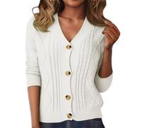 Bauenieroy womens sweaters, Cardigans For Women UK Casual V Neck Sweaters Spring Autumn Winter Long Sleeve Knitted Cozy Cardigan Sweater Hoodies Ladies Fashion Cashmere Blouses Outfits Clothing Beige