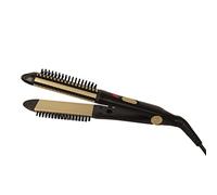 Bauer 2 in 1 Hair Styling Tool - Cermaic Hair Straighteners and Curling Brush - All Hair Types - Fast Gentle Heat - Easy to Use
