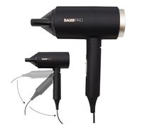 Bauer 2200W Ion FlowX Hair Dryer/Professional Ionic Hairdryer with 2 Speeds and 3 Heat Settings Including Cool Shot and Concentrator Nozzle/Foldable and Compact for Travel 38099