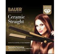 BAUER 230° Ceramic Tourmaline Hair Straighteners Professional Salon Styler Pro.