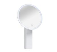 Bauer 62269 Round LED Light Make Up Mirror/Premium Wireless USB Rechargeable with Touch Screen and Adhesive Base / 3 Light Settings