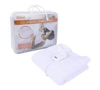 Bauer Professional Bauer 39060 Electric Heated Under Blanket/Double Bed Size/Secure Tie Fittings/Overheat Protection/3 Heat Settings, White, Double, 1 count