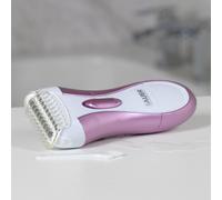 Bauer Professional 38730 Soft & Smooth Lady Shaver - Battery Operated, Wet & Dry, Curved Foil Head and Bikini Trimmer, Stainless Steel Blades