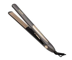 Bauer Professional 39829 TourmaPro Hair Straighteners/Fast Heating to 230° / Smooth and Shine Negative Ion Tourmaline Coating / 360° Swivel Cord/Grey & Gold