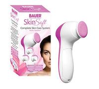 Bauer Professional Complete Skin Care System / 4 Cleansing Heads to Clean & Exfoliate / 2 Variable Speeds/Battery Operated