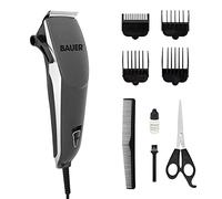 Bauer Professional Hair Clipper and Grooming Kits for Men | Stainless Steel Blades / High Precision and Adjustable Lengths / Mains Powered / Accessories Included