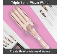 Bauer Professional Waver Wand / 22mm Triple Barrel / Create Beachy Mermaid Waves