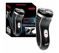 BAUER Rechargeable Cordless Mens Electric Rotary Shaver Razor Sideburn Trimmer