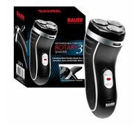 BAUER Rechargeable Cordless Mens Electric Rotary Shaver Razor Sideburn Trimmer