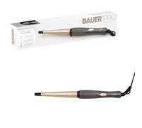 Bauer Professional 39839 TourmaPro Curling Wand / 13mm to 19mm Cone Shaped Barrel / 180° Heat, 360° Swivel Cord and Cool Touch Tip/Grey & Gold