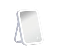 Bauer Vanity Mirror with LED Ring Light/Wireless USB Rechargeable/Dimmable Light Setting (Rectangular)
