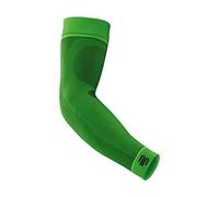 BAUERFEIND, 1 Pair of Unisex Right/Left Compression Arm Sleeves, Strengthening the arm muscles during ball and endurance sports, Size: L long, Green, 29355013600033