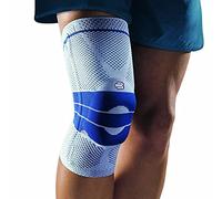 Bauerfeind GenuTrain Knee Support - breathable knit compression knee brace to relieve pain and swelling from arthritis, ACL injury, Miniscus tear, machine washable knee sleeve (Titanium, 2)