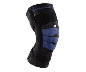 Bauerfeind GenuTrain S - Knee Support - Unisex - For Increased Stabilisation of the Knee Joint after Injury, Surgery or for Chronic Conditions Such as Knee Osteoarthritis or Arthritis - Left Knee - Size 6 - Black