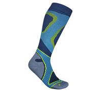 Bauerfeind Run Performance Compression Socks High Cut Size L (38-40 EU) Blue for Running and Recovery