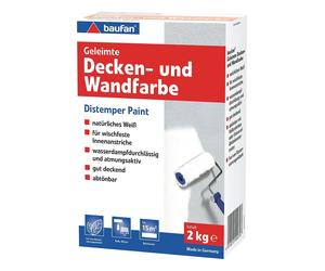 Baufan Limed Ceiling And Wall Colors 2 KG White For Plaster Lime And Zementputz