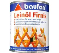 Baufan Linseed Oil Varnish 750 ml Wood Protection Wood Care Double Boiled