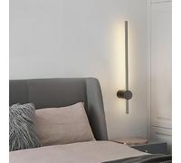BAUFAS Black Bathroom Light Fixtures 350° Rotatable Gold Vanity Lights for Bathroom LED Modern Wall Sconce Brushed Bathroom Sconce Over Mirror (Color : 3 Color Change, Size : 1pcs Black 60cm)