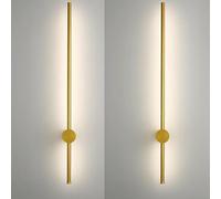 BAUFAS Black Bathroom Vanity Lights 350° Rotatable Gold 60cm (2pcs) for Bathroom Over Mirror