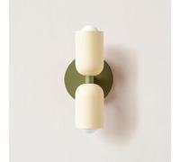 BAUFAS E26 Nordic Double Head Bedroom Bedside Wall Lamp Modern Simple Color Living Room Background Wall Aisle Entrance Wall Lamp (Color : Warm Light, Size : L)