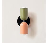 BAUFAS E26 Nordic Double Head Bedroom Bedside Wall Lamp Modern Simple Color Living Room Background Wall Aisle Entrance Wall Lamp (Color : Warm Light, Size : H)