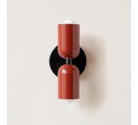 BAUFAS E26 Nordic Double Head Bedroom Bedside Wall Lamp Modern Simple Color Living Room Background Wall Aisle Entrance Wall Lamp (Color : Warm Light, Size : G)