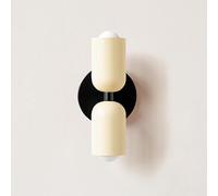 BAUFAS E26 Nordic Double Head Bedroom Bedside Wall Lamp Modern Simple Color Living Room Background Wall Aisle Entrance Wall Lamp (Color : Warm Light, Size : I)