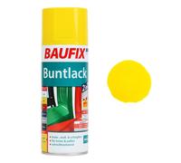 Baufix Lacquer Spray Yellow Gloss 400ml Spray Can Paint Spray