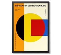 Bauhaus 1923 Poster, Bauhaus Print, Framed Abstract Art, Mid-Century Wall Art, Modern Home Decor, Gift Idea, Archival Matte, A4 (Framed) - 29.7x21cm