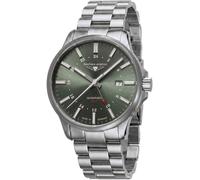 Bauhaus 2868M-4 Aviation Automatic Titanium 42mm 10ATM GMT Unisex Green Silver