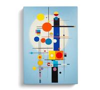 Bauhaus Abstract Art Canvas Print | Gallery Wrapped 30mm Frame Wall Art | 30x20 inches | Ready to Hang | Abstract Picture | Living Room Bedroom Lounge Office