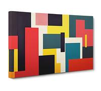 Bauhaus Abstract Art Vol.6 Canvas Print | Gallery Wrapped 30mm Frame Wall Art | 30x20 inches | Ready to Hang | Abstract Picture | Living Room Bedroom Lounge Office
