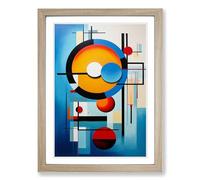 Bauhaus Abstract No.2 Framed Print | A2 Oak Framed Wall Art | Ready to Hang | Abstract Fantasy Picture | Living Room Bedroom Lounge Office