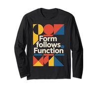 Bauhaus Architecture Form Follows Function Geometric Long Sleeve T-Shirt
