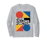 Bauhaus Architecture Form Follows Function Geometric Long Sleeve T-Shirt
