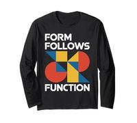 Bauhaus Architecture Form Follows Function Geometric Long Sleeve T-Shirt