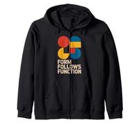 Bauhaus Architecture Form Follows Function Geometric Zip Hoodie