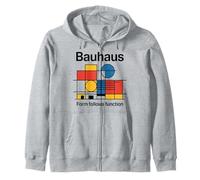 Bauhaus Architecture Form Follows Function Geometric Zip Hoodie