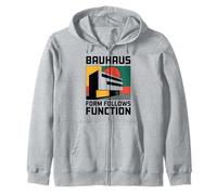 Bauhaus Architecture Form Follows Function Geometric Zip Hoodie